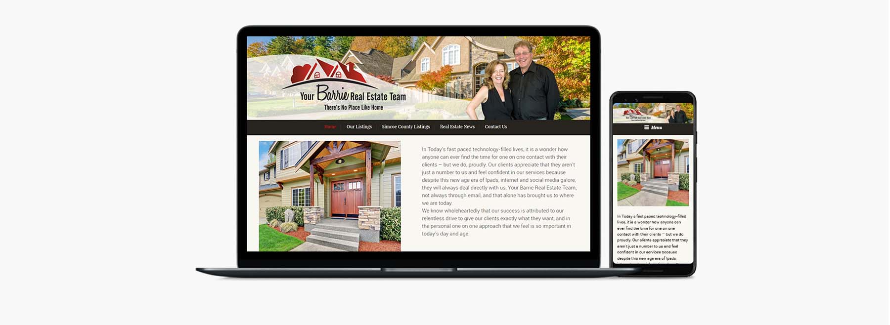 Your Barrie Real Estate Team Website Portfolio Panel