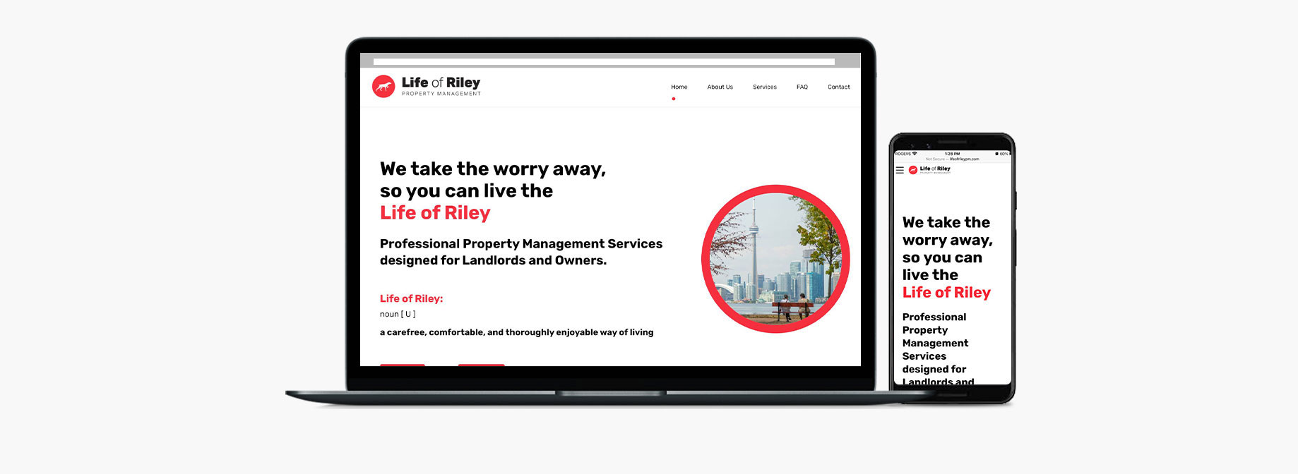 Life Of Riley website design