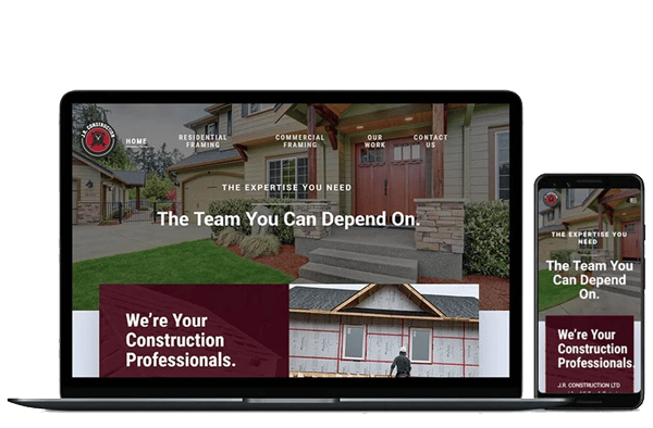 JR Contractors website
