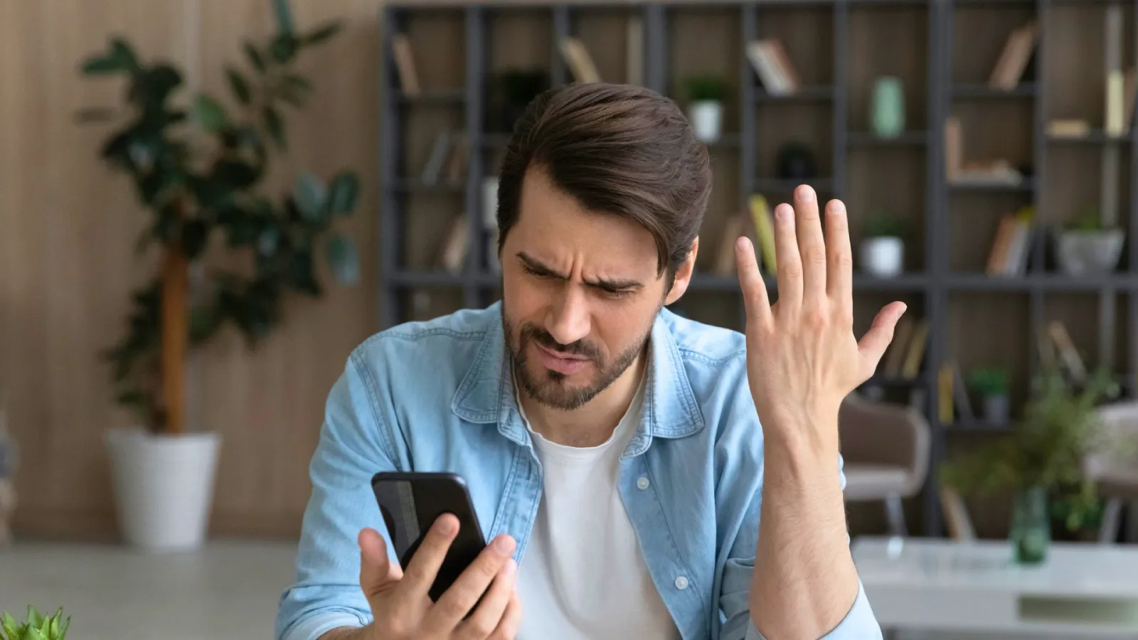 person frustrated with website that’s not mobile-friendly